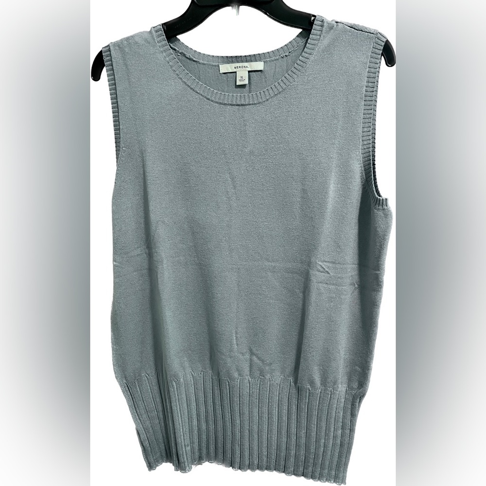NWT Merona XL Sleeveless Shell Sweater New in Package Teal Seafoam